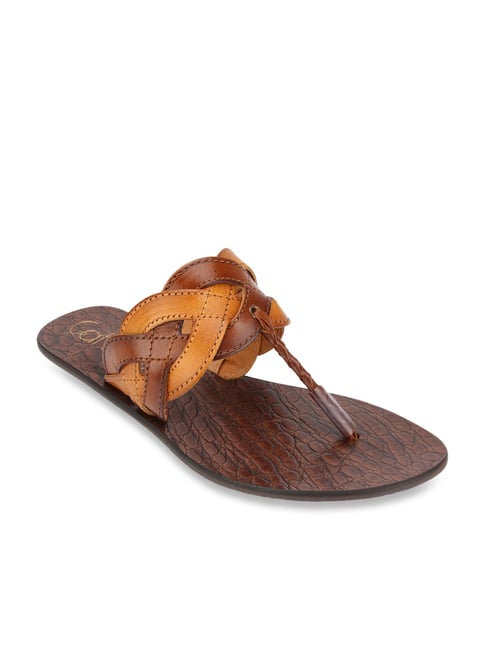 Catwalk Women's Cognac Thong Sandals