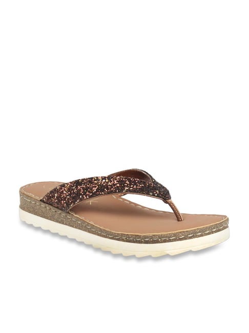 Catwalk Women's Copper Thong Sandals