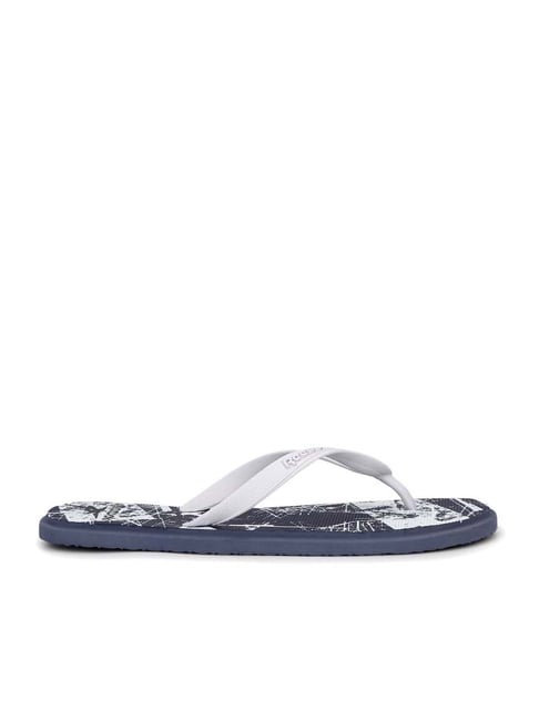 Reebok Men's RUSSEL White & Grey Flip Flops