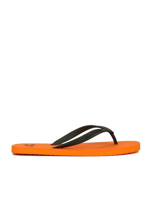 Reebok Men's AVENGER LP Black & Orange Flip Flops