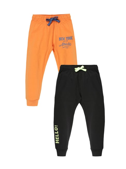 Orange and cheap black joggers