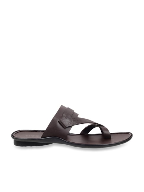 Buy Mochi Men s Brown Cross Strap Sandals for Men at Best Price