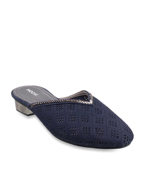 Mochi Women's Blue Mule Shoes Price in India