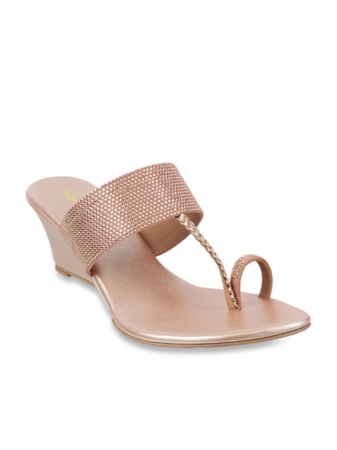 Mochi Women's Rose Gold Wedges Price in India