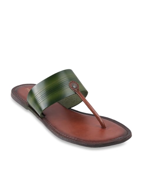 Mochi Women's Green Thong Sandals