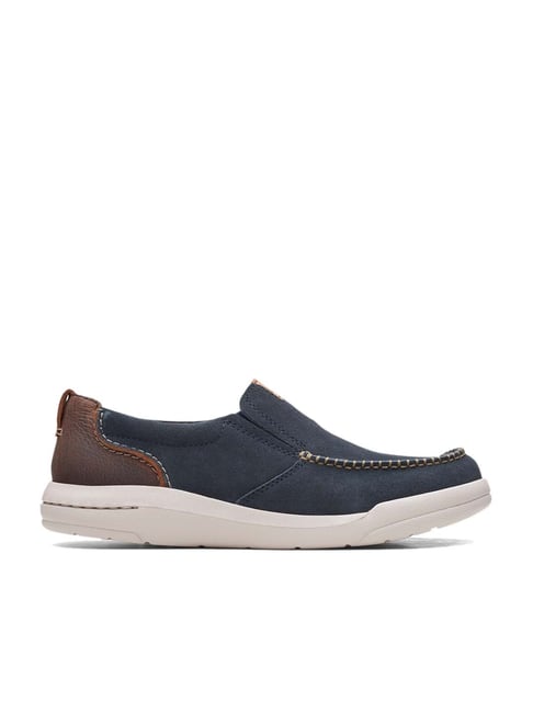 Clarks Men's Driftway Step Navy Casual Slip-Ons