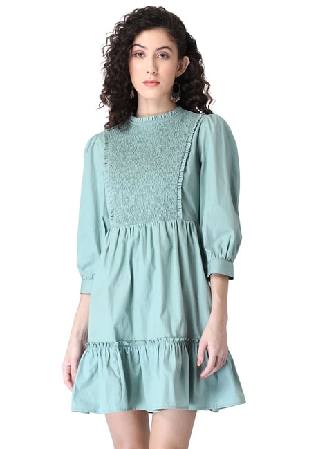 FabAlley Blue Regular Fit Dress Price in India
