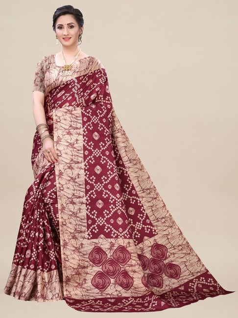 Buy Fuchsia Madhuhira Silk Saree With Stitched Blouse Online - RI.Ritu  Kumar International Store View