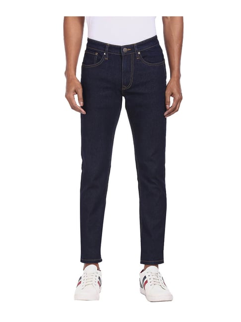 Arvind Dark Blue Skinny Fit Jeans 