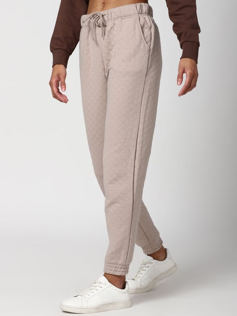 Forever 21 Beige Quilted Joggers