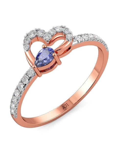 Buy Joyalukkas 18k Rose Gold Diamond Ring for Women Online At