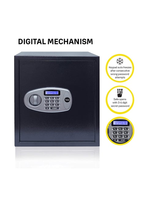Buy Yale Standard XLarge Electronic Safe Locker Black Online At Best