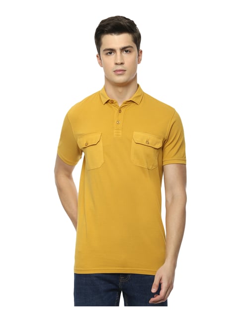 Buy Louis Philippe Mustard Polo T-Shirt for Men's Online @ Tata CLiQ