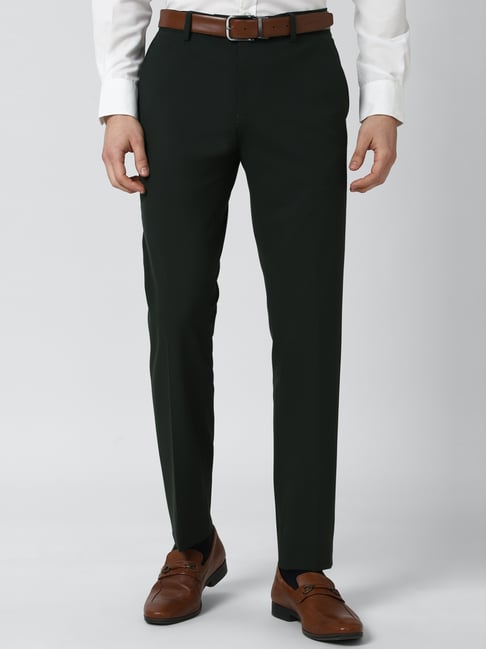 Buy Flat-Front Structured Tailored Fit Trousers Online at Best Prices in  India - JioMart.