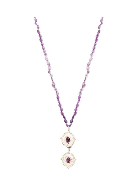 Buy Ornate Jewels 92.5 Sterling Silver Created Amethyst Chain Online At  Best Price @ Tata CLiQ