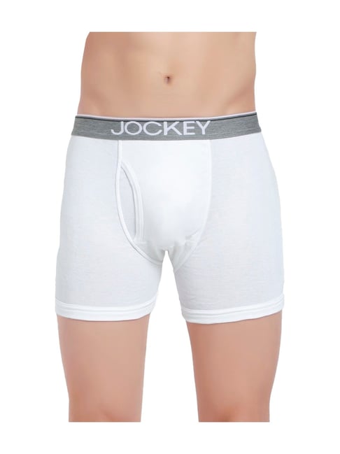 Buy Jockey Bright White Exposed Waistband Boxer Briefs for Men Online @  Tata CLiQ