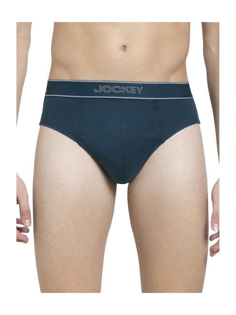 Buy Jockey Teal Blue Exposed Waistband Cotton Midi Briefs for Men