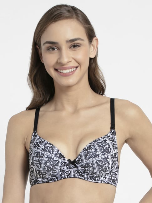 Jockey Black & White Under-wired Padded T-Shirt Bra