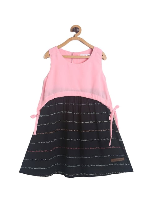 Tales & Stories Kids Pink Graphic Print Dress-picture-28