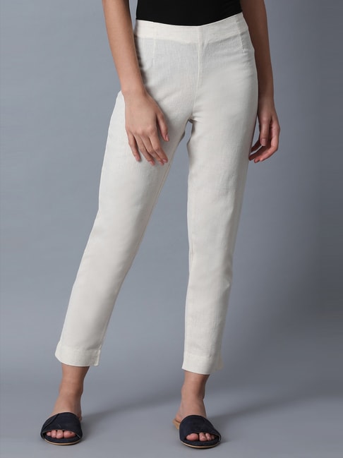 Buy OffWhite Cotton Pants