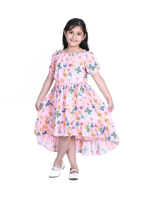 StyleStone Kids Pink Floral Print Dress-picture-17