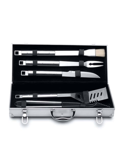 BERGHOFF Essentials Silver Stainless Steel Kitchen Tool Set with Case-BERGHOFF-HomeFurnishing-TATA CLIQ