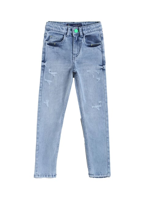 Tales & Stories Kids Blue Distressed Jeans