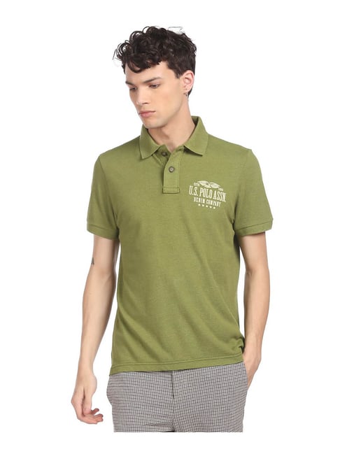 U S Polo Assn U.S. Polo Assn. Green Regular Fit Polo T-Shirt