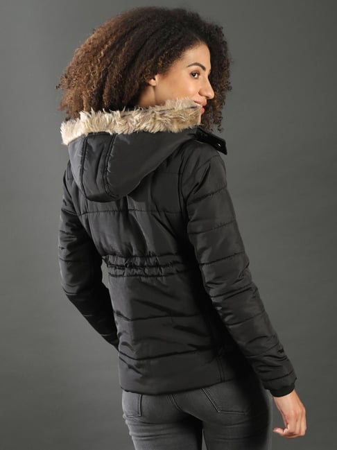 Buy Campus Sutra Black Quilted Jacket for Women Online Tata CLiQ