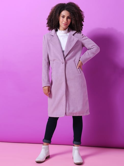 Buy Campus Sutra Light Purple Regular Fit Jacket for Women Online