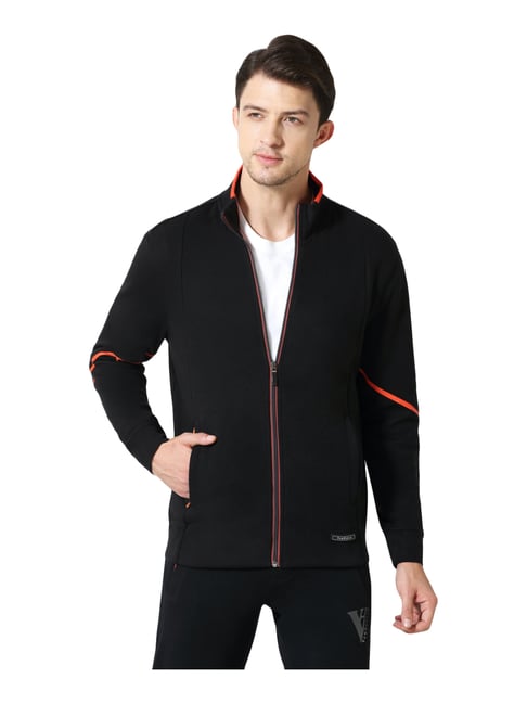 Buy Van Heusen Black Cotton Slim Fit Jacket for Mens Online Tata