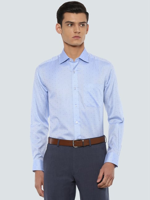 Buy Louis Philippe Men Regular fit Formal Shirt - Blue Online at