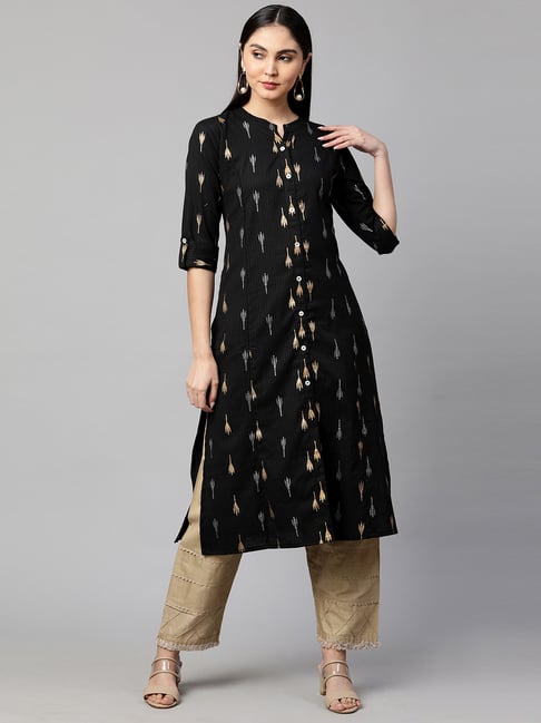 fashor black kurta