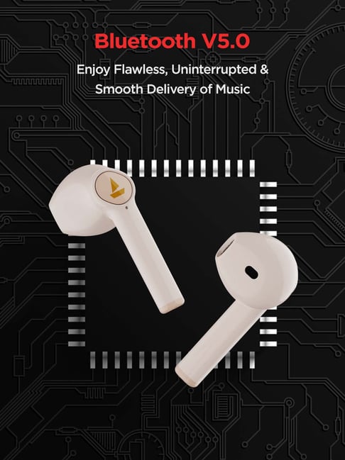 Boat Airdopes 131 In Ear Bluetooth Earbuds with Upto 60H Playback (Crimson  Cream, True Wireless)