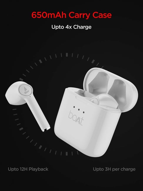 Charging Case Boat Airdopes 131 White Boat Airdopes 131 In Ear