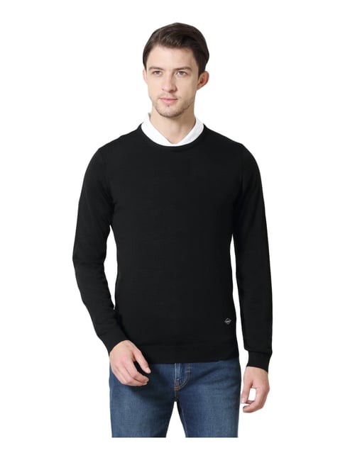 Buy Van Heusen Black Regular Fit Sweater for Mens Online Tata CLiQ