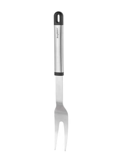 BERGHOFF Essentials Silver & Black Stainless Steel Meat Fork - Set of 1