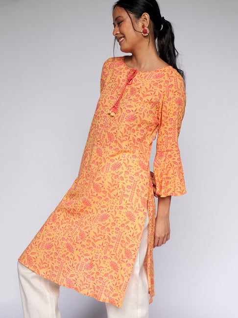 Global Desi Coral Printed Kurta Price in India