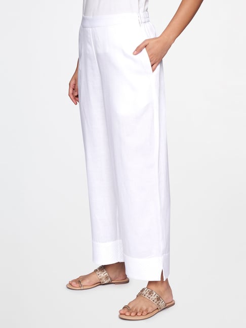 Buy Global Desi White Tapered Fit Pants for Women Online @ Tata CLiQ