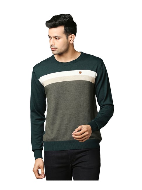 Striped Sweater Raymond Sweaters For Ladies Buy Raymond Dark Green