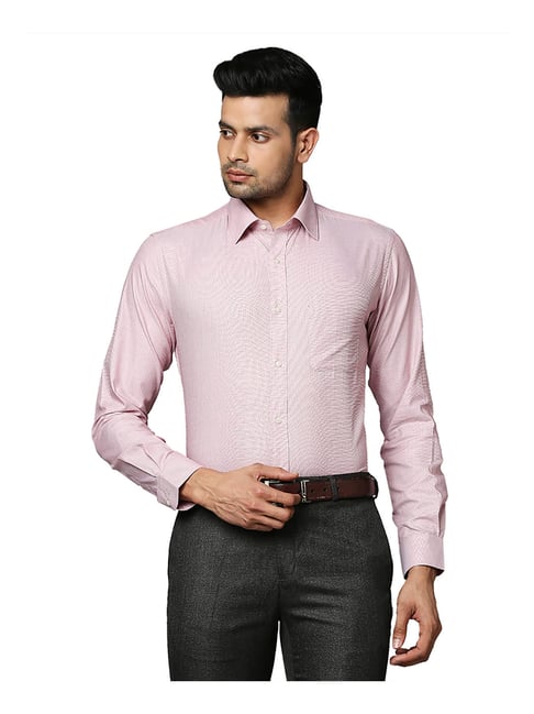 Buy Raymond Light Pink Slim Fit Shirt 