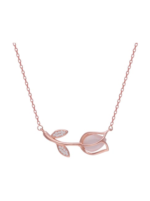 GIVA Anushka Sharma 92.5 Sterling Silver Flower Necklace for Women