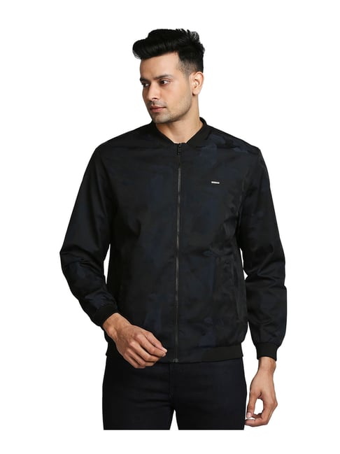 Buy ColorPlus Navy Camo Print Bomber Jacket for Men Online Tata CLiQ