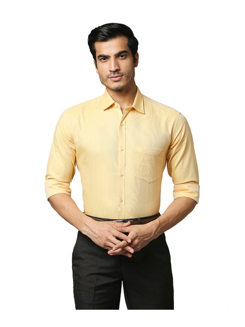 Park Avenue Medium Yellow Slim Fit Shirt