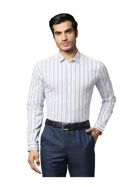 Park Avenue White Striped Shirt