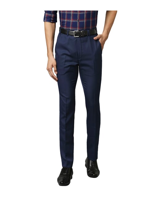 Park Avenue Dark Blue Super Slim Fit Trousers