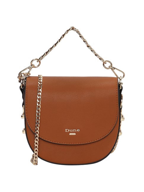 DUNE LONDON DANINE Tan Solid Medium Sling Handbag