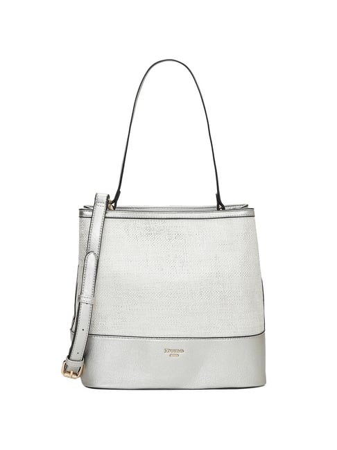 DUNE LONDON DAISUKE Silver Textured Medium Tote Handbag Price in India