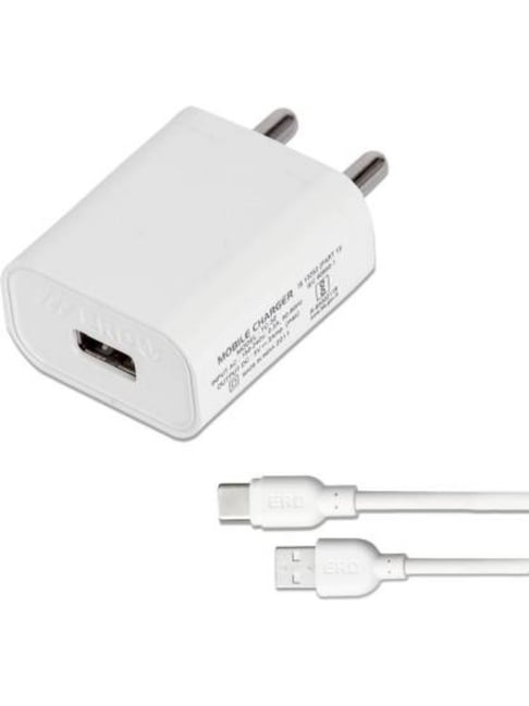 ERD TC-50_USBC 2 A Mobile Charger with Detachable Cable - (White)