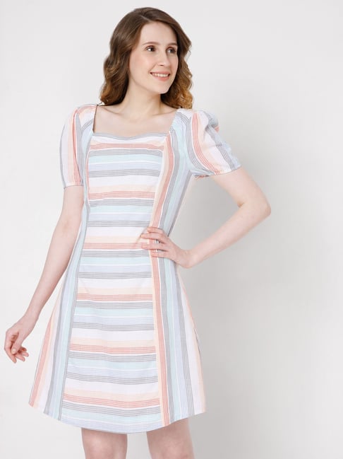 Vero Moda Multicolor Striped Dress Price in India